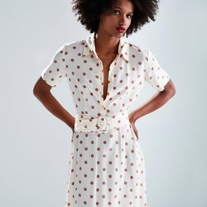 Zara classic polka dot dress